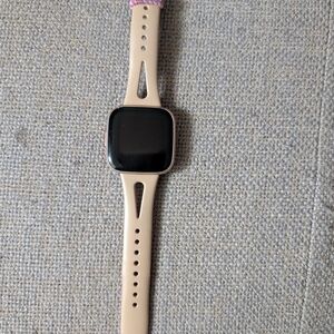 Smartwatch with Beige Strap